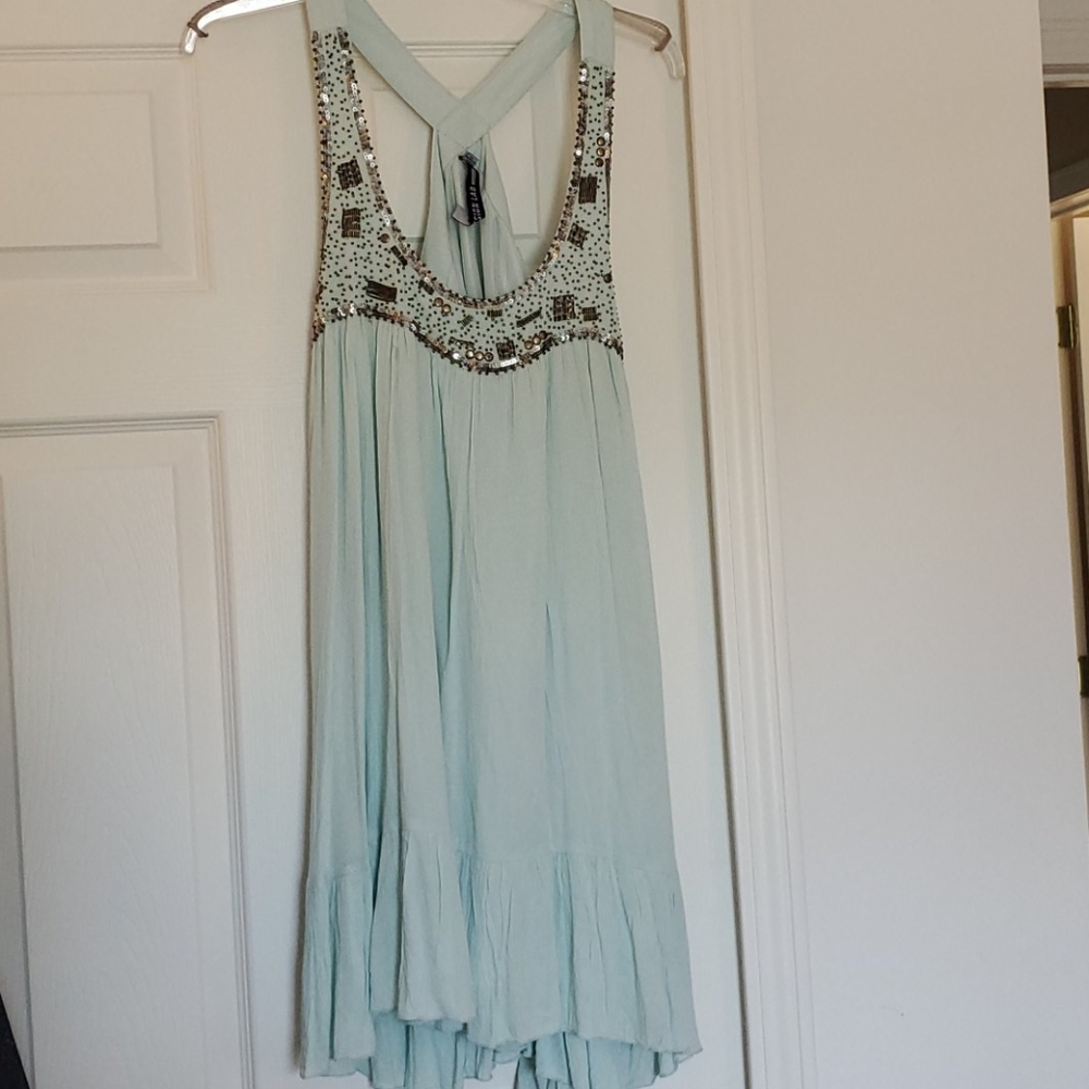Design Lab Baby Doll Dress w/decorative beaded top